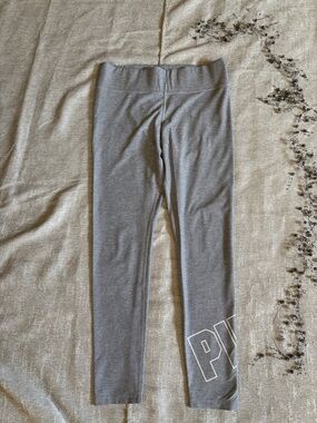 PINK Victoria's Secret Gray Kids Leggings with Side Logo